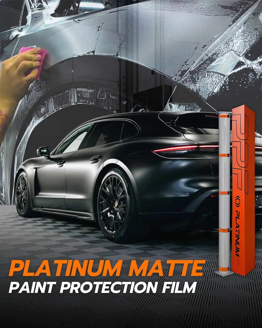 Matte paint protection film preserving custom matte finish